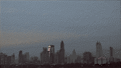 Nariman Point across the Arabian Sea, grey evening