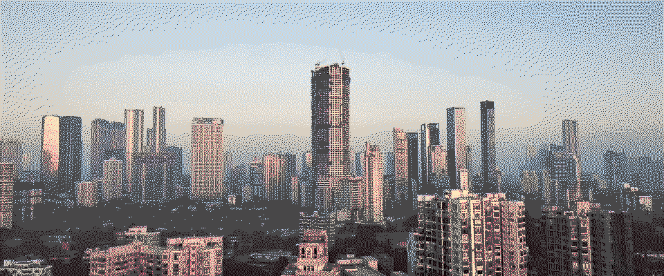 South Mumbai skyline from Worli Sea Face, evening